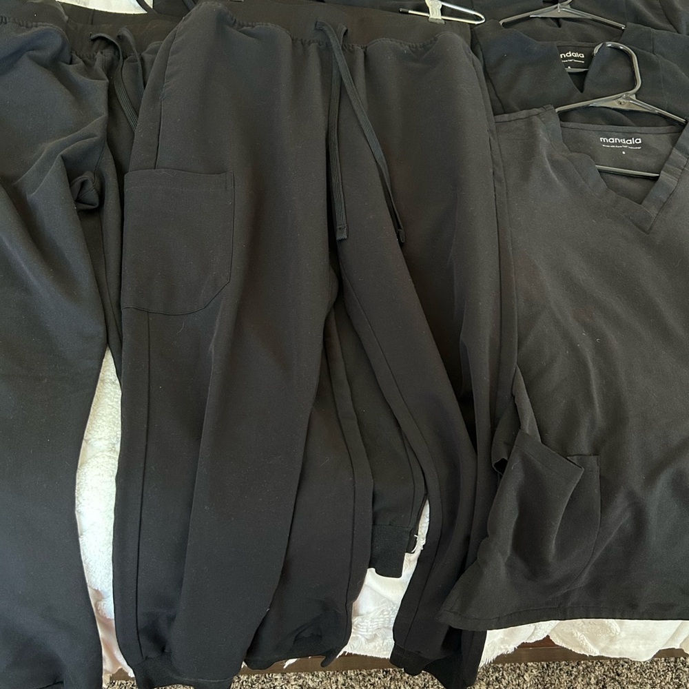 Mandala Black Scrub Set